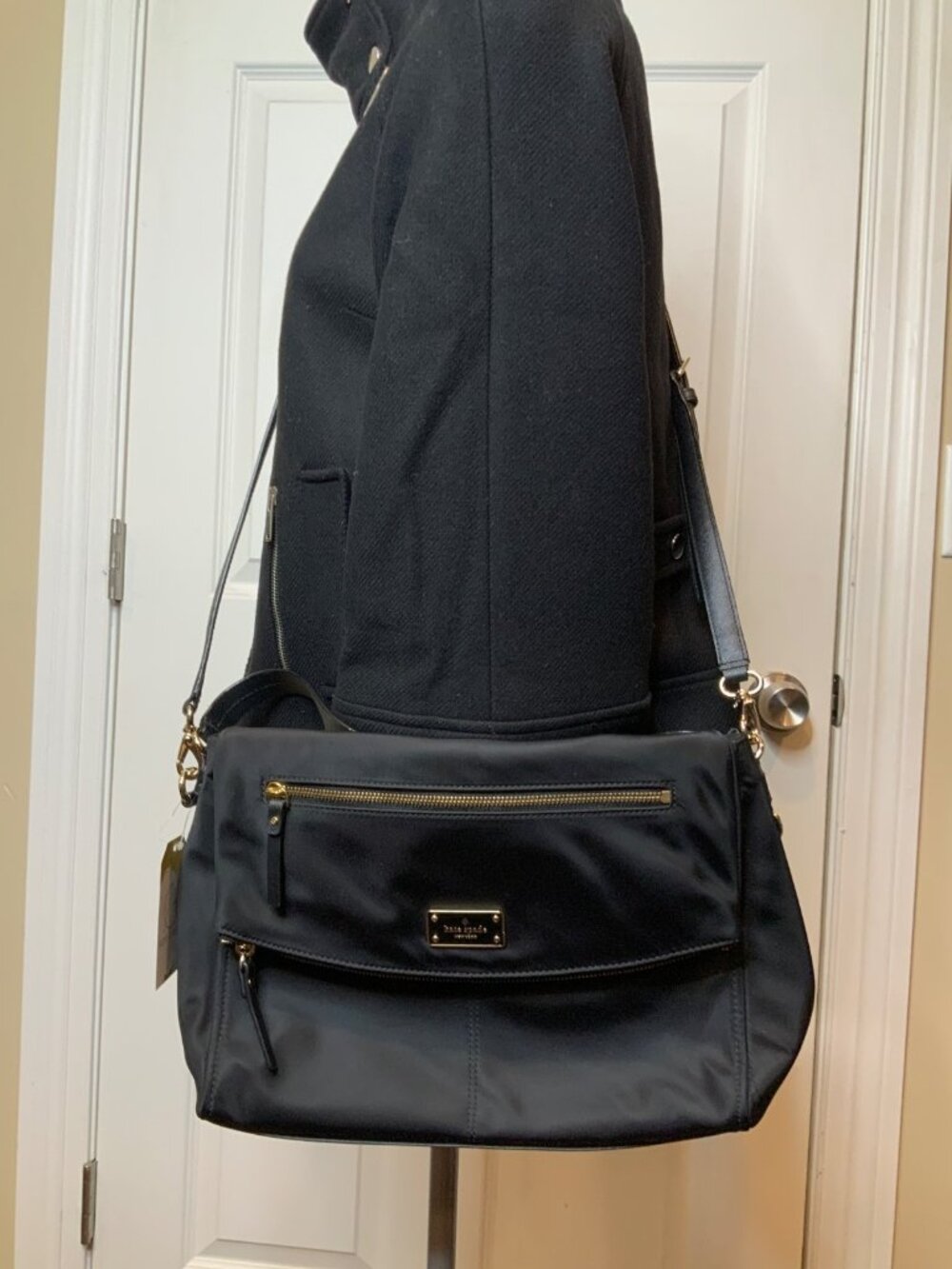 Kate Spade New York Black Nylon Lyndon Blake Avenue Crossbody Bag